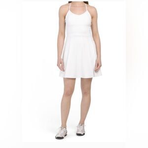 NWT TOMMY BAHAMA Bright White Upf 50 Y Back Pleated Mini Golf tennis Dress sz L